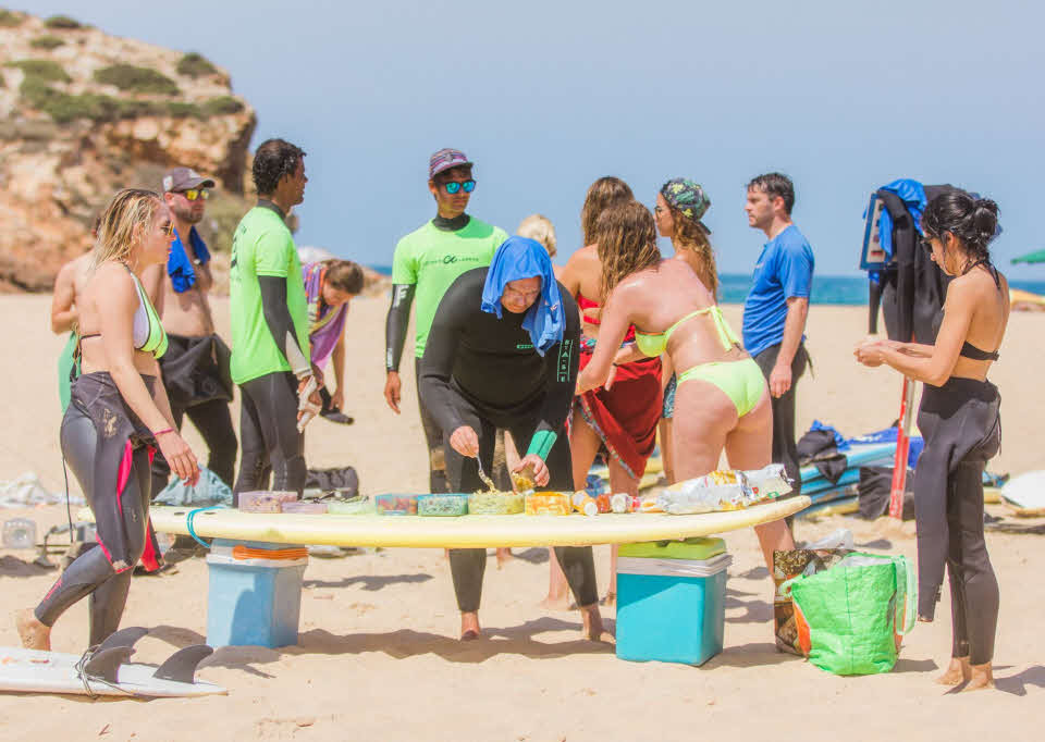 Picknick in der Surfpause