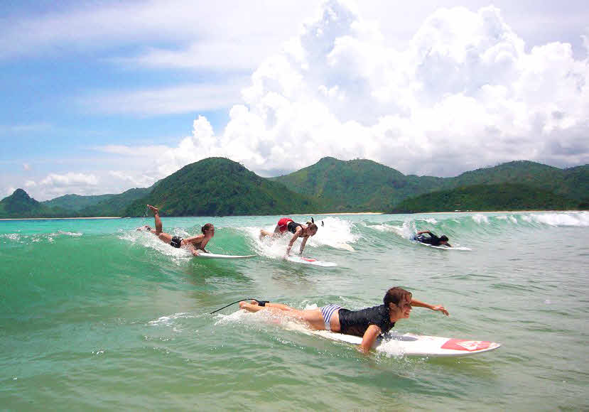 Surfen lernen Lombok