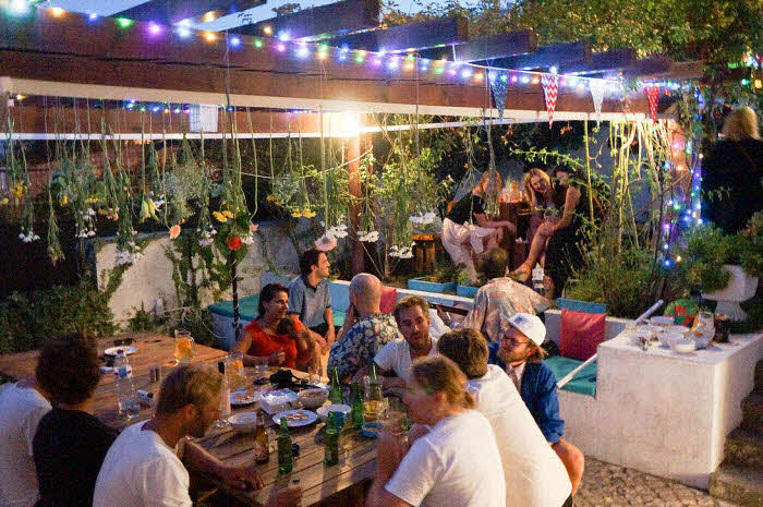 Abendessen im Camp